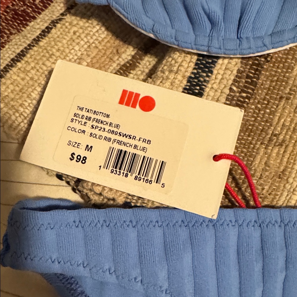 NEW SOLID & STRIPED Eva and Tati bikini in french blue - Picture 2 of 5